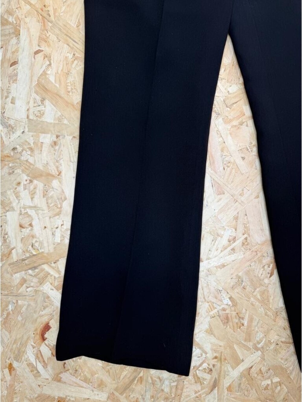 Black Wool Blend Dress Pants Womens Size 10 Wide Leg Trouser - Picture 2 of 16